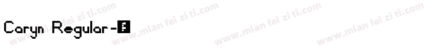 Caryn Regular字体转换